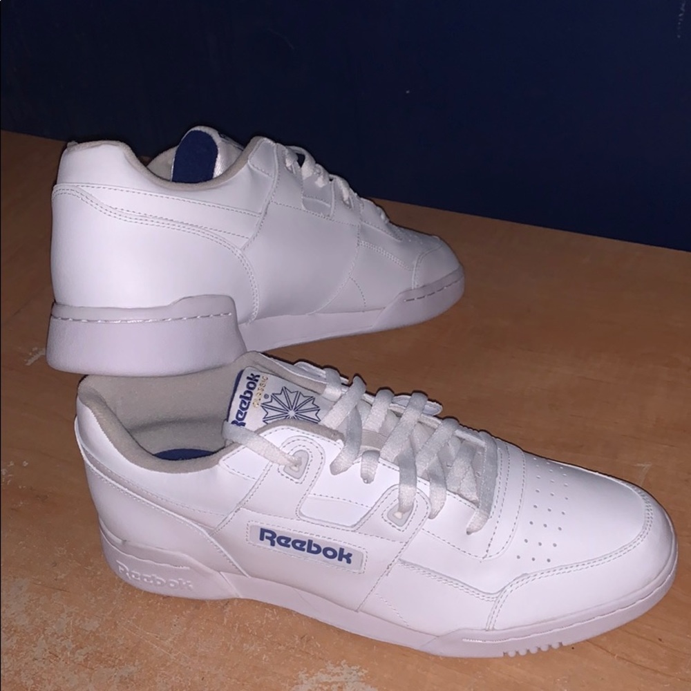 White Reebok Plus